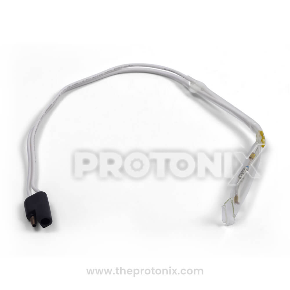 Front view of thermal fuse for Godrej refrigerator with connector wires