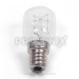 E12 Whirlpool bulb for refrigerator showing filament inside