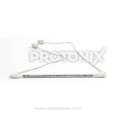 Front view of 13 Inch defrost heater element for refrigerator with wire connectors