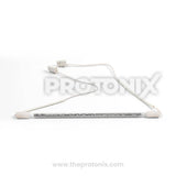 Front view of 13 Inch defrost heater element for refrigerator with wire connectors