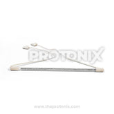 Front view of 14 Inch refrigerator defrost heater element with connector fittings