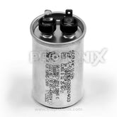 Front view of 5uF 400VAC start capacitor for refrigerator with two pins