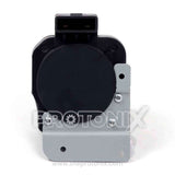 Close-up of Whirlpool top-load washing machine drain motor with black color