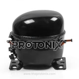 Whirlpool ANA90XL W13M compressor front profile with copper inlet and outlet pipes for secure connection