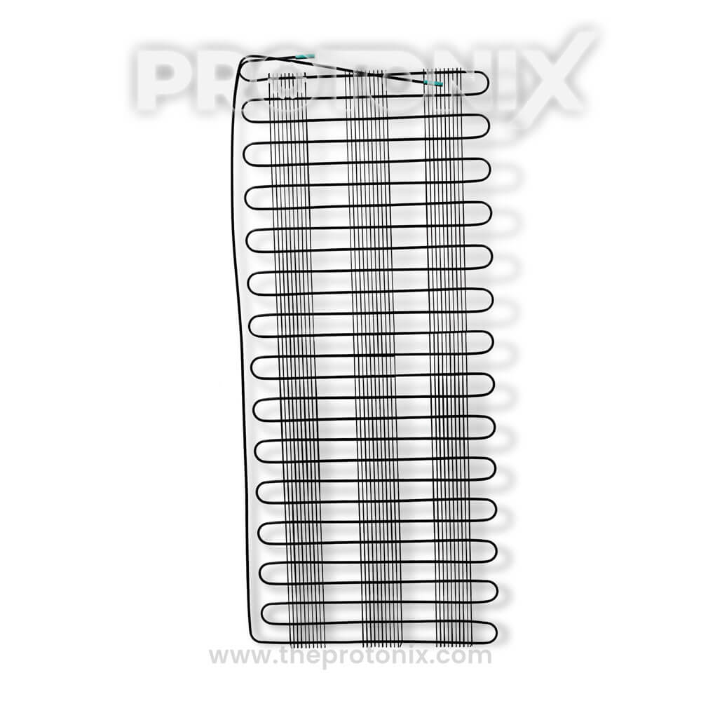 Front view of 14-turn condenser coil for double-door refrigerator