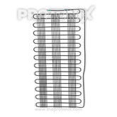 Front view of 12-turn condenser coil for double-door refrigerator with black coating