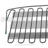 Close-up of condenser coil with copper joints black color