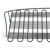 Close up of 8-turn condenser coil for refrigerator with strong build
