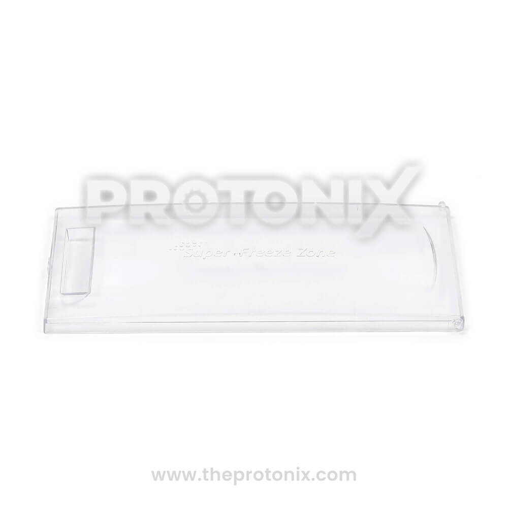 Front view of Samsung single-door refrigerator freezer door with inner handle and frame