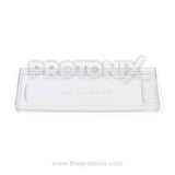 Inner view of freezer door for Samsung single-door refrigerator showing fittings