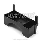 Side profile of compressor tray for LG refrigerator showing compact structure