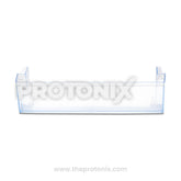 Front view of bottle shelf for Samsung single-door refrigerator showing wide frame