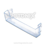 Side profile of bottle shelf for Samsung single-door refrigerator with sleek finish