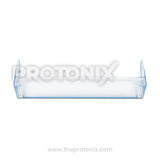 LG double-door refrigerator bottle shelf with transparent body