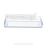 Front view of bottle shelf for Haier single-door refrigerator showing wide frame