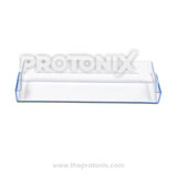 Front view of bottle shelf for Haier single-door refrigerator showing wide frame
