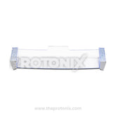 Front view of bottle shelf for Godrej refrigerator showing wide frame and smooth finish