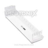 Side profile of bottle shelf for Whirlpool single & double-door refrigerator with transparent body