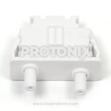 Angle view of 4-pin door switch for LG refrigerator with terminal pins and strong build
