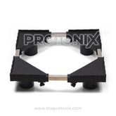 Front view of adjustable stand for single & double-door refrigerator with strong frame