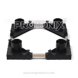 Back view of adjustable stand for single & double-door refrigerator with base grips and support