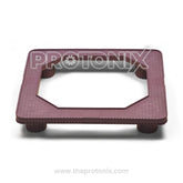 Front view of stand for double-door refrigerator with strong base and support structure