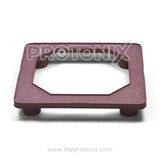 Front view of stand for double-door refrigerator with strong base and support structure