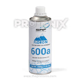 Front view of R600a refrigerant gas bottle for refrigerator with strong cap