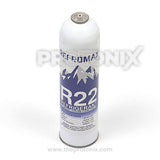Top view of R22 refrigerant gas bottle for air conditioner highlighting cap and nozzle area