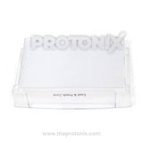 Transparent chiller shelf tray for LG single-door refrigerator with flat surface finish