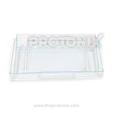 Front view of chiller shelf tray for Samsung single-door refrigerator with transparent finish