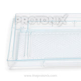 Close-up of chiller shelf tray for Samsung single-door refrigerator showing frame