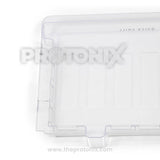 Close-up of chiller shelf tray for Whirlpool single-door refrigerator with flat base design