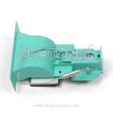 Side profile of damper thermostat for Samsung double-door refrigerator with attached sensor wire