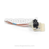 Side profile of step valve for Samsung double-door refrigerator with connected copper tubes