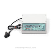 Front view of Sonix ST50DX ST60DX voltage stabilizer 0.5 kVA with digital display and black power cord
