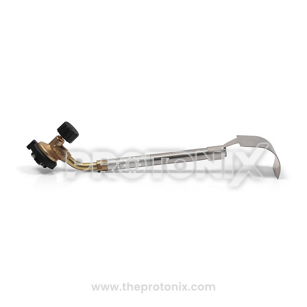 Front view of 4760710 welding burner heating torch (Clix) with brass tube and nozzle