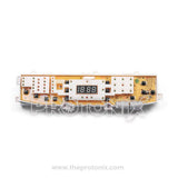 Front view of Samsung top-load 14-button PCB DC92-00193A with digital display and control buttons
