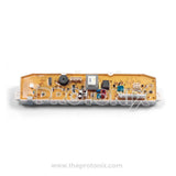 Back view of LG top-load 10-button PCB (EBR62105301) 9kg model with digital display and switch buttons