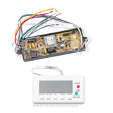 Universal PCB for top-load washing machine IND 6688 featuring board, multicolored wires, and front control panel