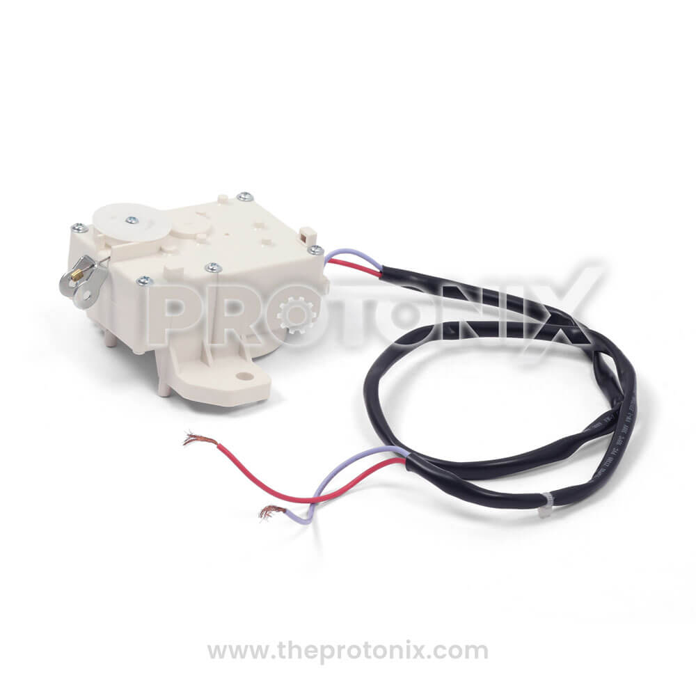 Front view of drain motor for top-load washing machine drain system