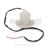 Close-up of washing machine drain motor assembly for top-load models