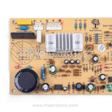 Close-up of imported Samsung inverter PCB for single-door fridge highlighting heat sink section