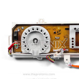 Close-up of Samsung inverter front-load PCB (4-digit display) with wiring connections