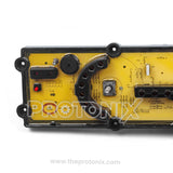 Close-up view of IFB front-load washing machine PCB (half-curve type) showing strong build of yellow board
