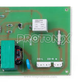 Half close-up of Samsung double-door refrigerator PCB (convert type) IC chip and connector ports