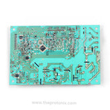 Back profile of Haier double-door refrigerator PCB (Type A) showing green board with soldering