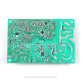 Back view of Haier double-door refrigerator PCB (Type B) with soldered tracks and wiring points on green board