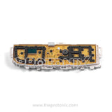 Front view of Samsung top-load 18-button PCB (DC92-01470B) highlighting connectors and circuit design