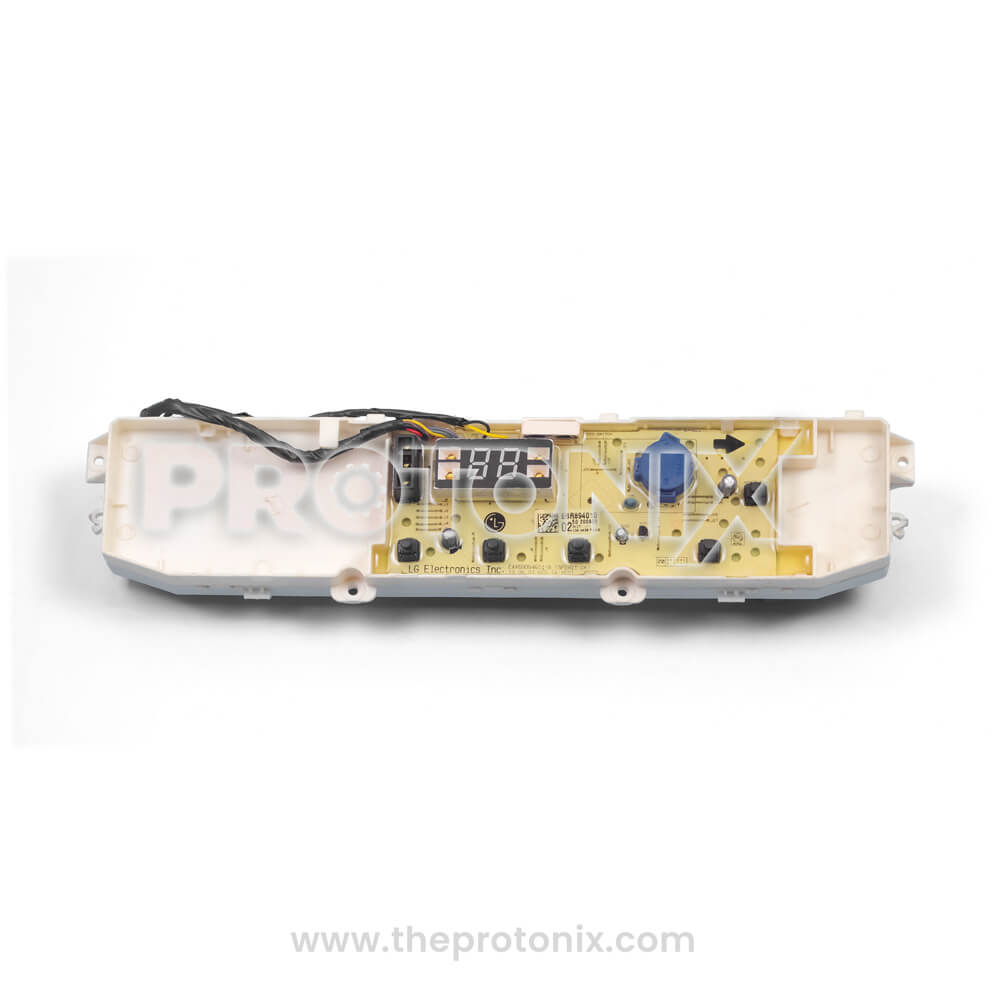 Back profile of LG inverter top-load 5-button PCB with strong build and display